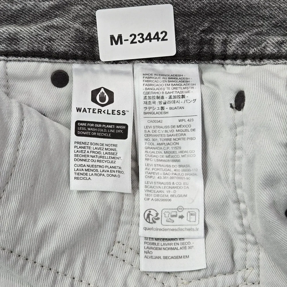 Levi's 551 z Men Jeans 32X34‎ Gray Denim Premium Authentic Straight Fit 30